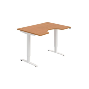 Pracovný stôl Motion Ergo, ZO, 2S, 120x70,5-120,5x90 cm, jelša/biela