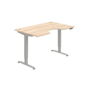 Pracovný stôl Motion Ergo, PO, 2S, 140x70,5-120,5x90 cm, agát/sivá