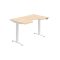 Pracovný stôl Motion Ergo, PO, 2S, 140x70,5-120,5x90 cm, agát/biela