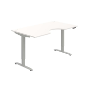Pracovný stôl Motion Ergo, PO, 2S, 160x70,5-120,5x90 cm, biela/sivá