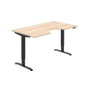 Pracovný stôl Motion Ergo, PO, 2S, 160x70,5-120,5x90 cm, agát/čierna