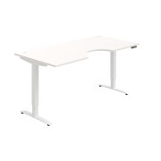 Pracovný stôl Motion Ergo, PO, 2S, 180x70,5-120,5x90 cm, biela/biela