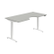 Pracovný stôl Motion Ergo, PO, 2S, 180x70,5-120,5x90 cm, sivá/biela