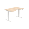 Pracovný stôl Motion Ergo, PO, 3S, 140x61-128x90 cm, agát/biela