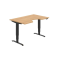 Pracovný stôl Motion Ergo, PO, 3S, 140x61-128x90 cm, dub/čierna
