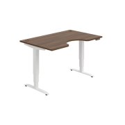 Pracovný stôl Motion Ergo, PO, 3S, 140x61-128x90 cm, orech/biela