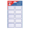 Školské štítky 36x56 mm modré 120ks