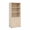 Policová skriňa BASIC, kombinovaná, so zámkom, 80x40x182,1cm, agát svetlý