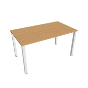Rokovací stôl Uni, 140x75,5x80 cm, buk/biela
