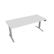 Pracovný stôl Motion, PO, 2S, 180x70,5-120,5x80 cm, biela/sivá
